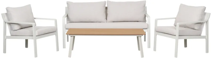 Sunlife® Sæsonafslutning|Loungemøbler|Sofasæt Philadelphia - Beige og natur