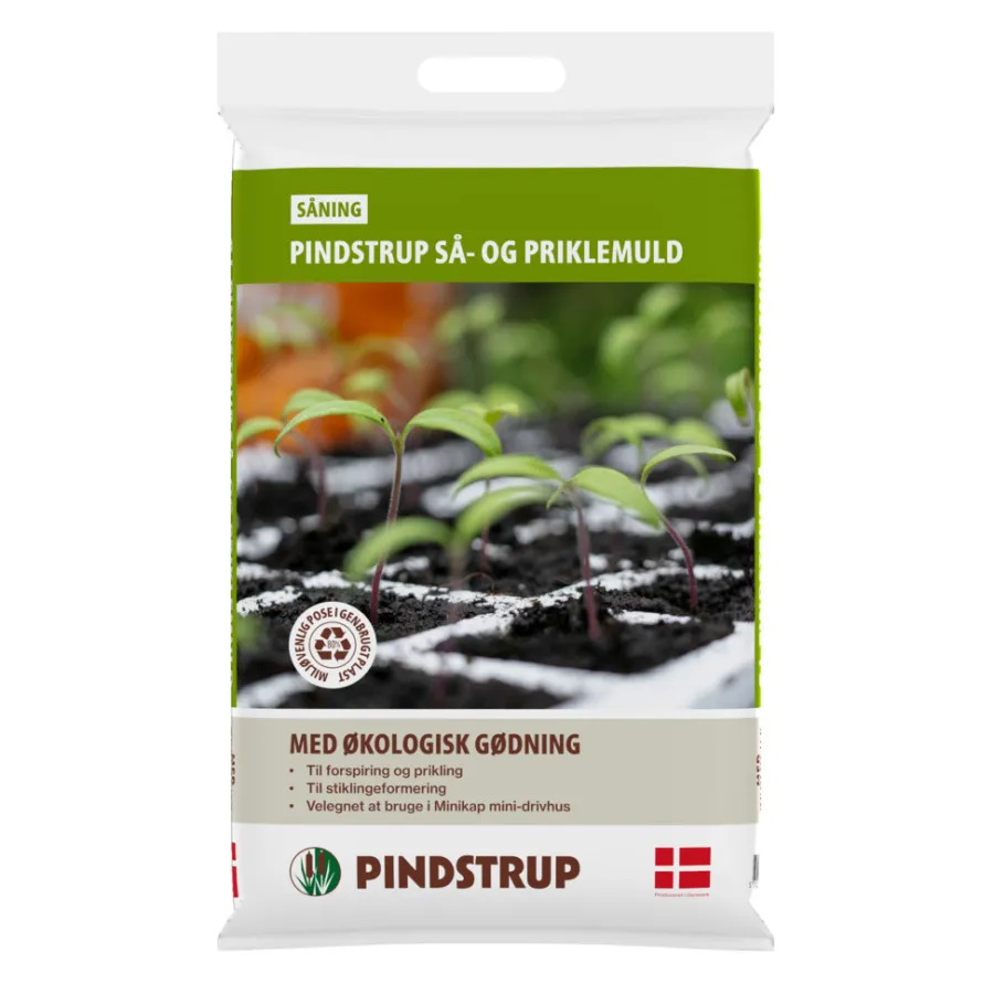 Pindstrup Jord|Så- og priklemuld m/økogødning 8 liter -