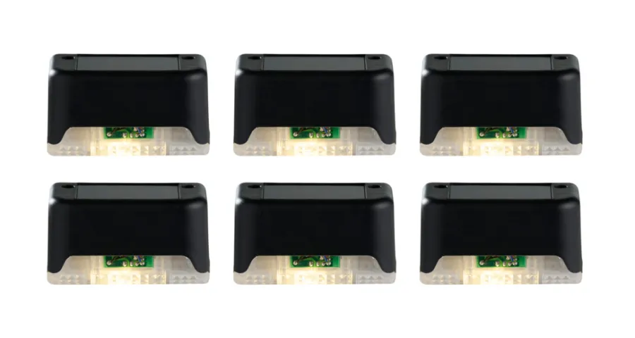 Garden® Sæsonafslutning|Solcellelamper|Solar trappelampe 8 x 4,2 x 4,5 cm – 6-pk. -