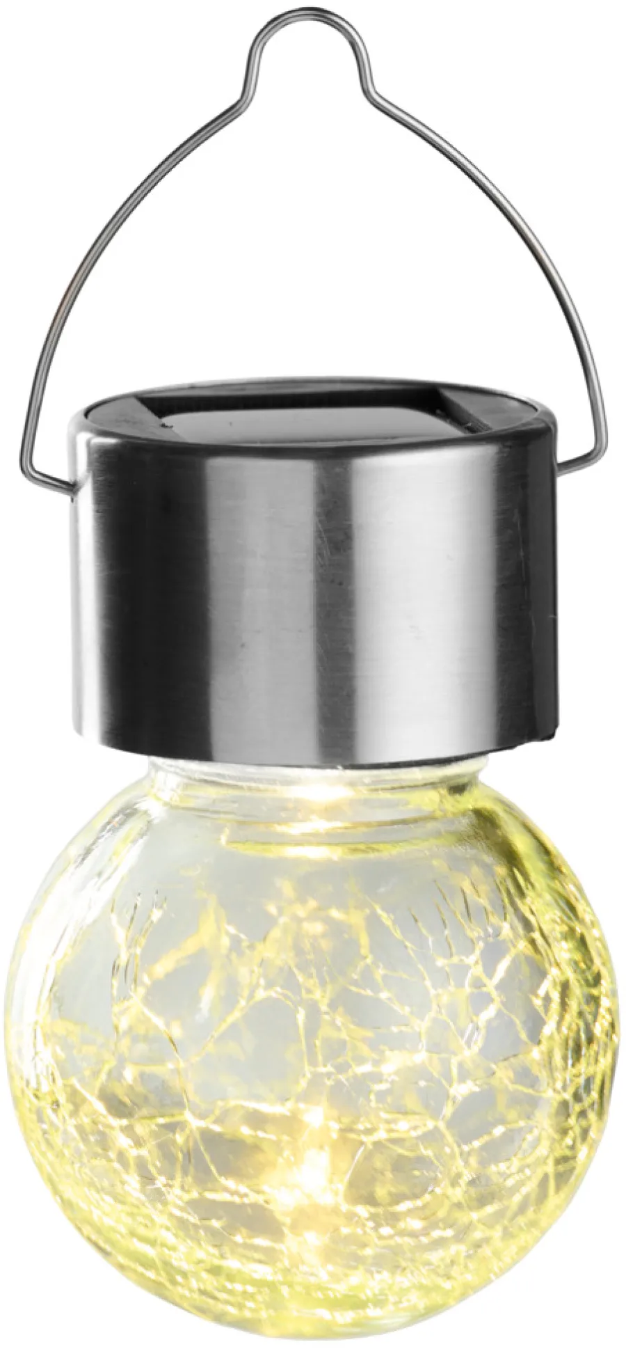 Garden® Sæsonafslutning|Solcellelamper|Solcellepære glas/metal Ø6 cm 3-pk. - Sølv