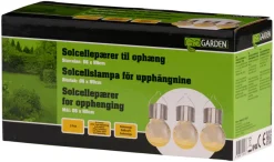 Garden® Sæsonafslutning|Solcellelamper|Solcellepære glas/metal Ø6 cm 3-pk. - Sølv