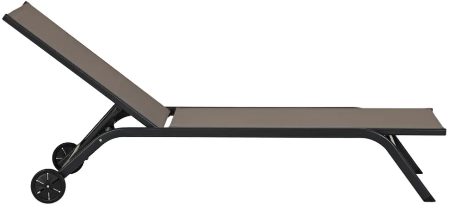 Sunlife® Sæsonafslutning|Solvogne|Solseng Lima 190,8 x 67 x 30 cm - Sort/grå