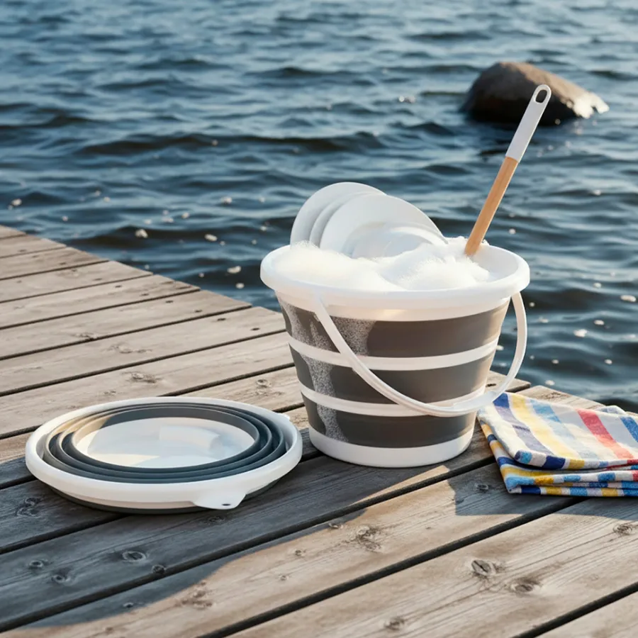 Sunlife® Spande|Rengøringsartikler|Spand foldbar 10 liter -