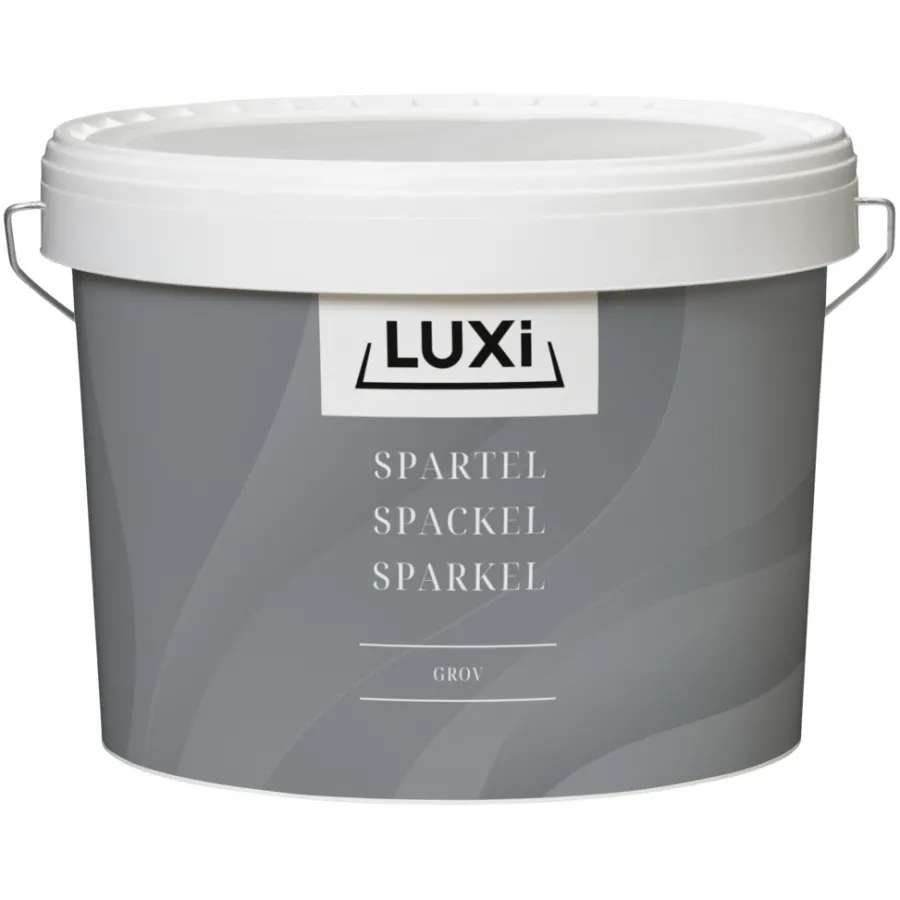 LUXI® Spartelmasse|Spartel grov 3 liter - Lys grå