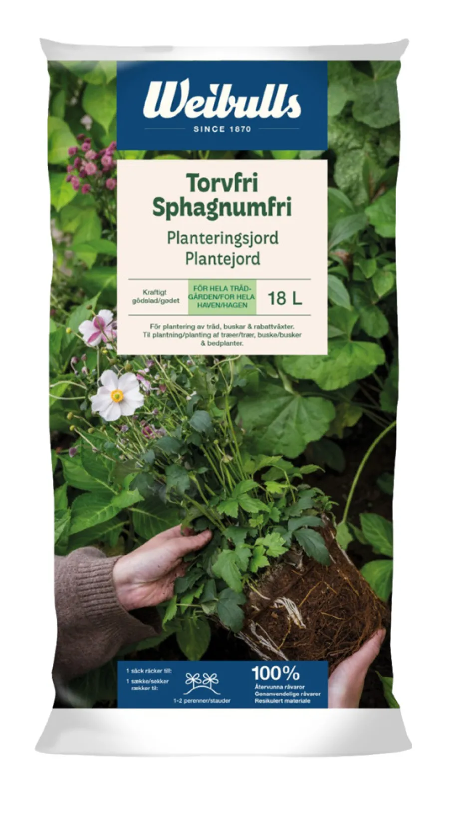 Weibulls Jord|Sphagnumfri plantejord 18 liter