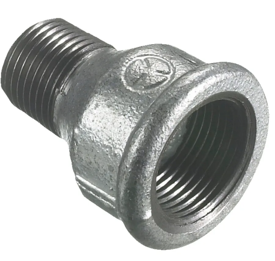 Galvaniserede|Spidsmuffe galvaniseret 1/2" x 3/8"