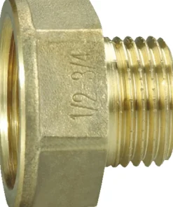 Messing|Spidsmuffe messing 1/2" x 3/4"