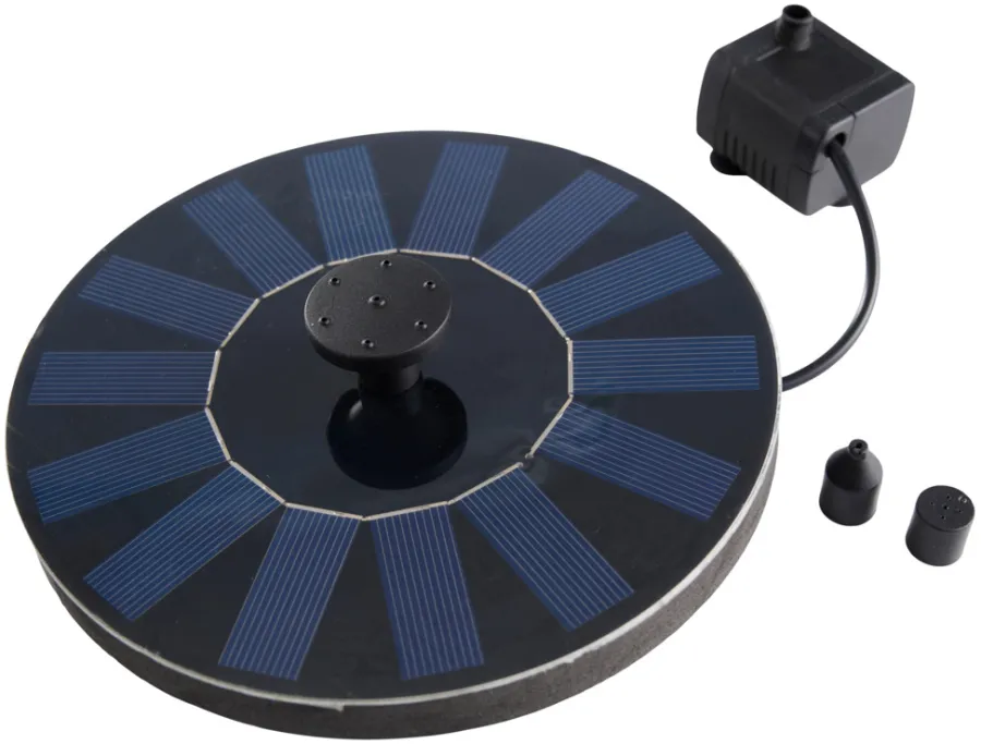 Garden® Sæsonafslutning|Lys & Havedekorationer|Springvand med solceller Ø16 cm -