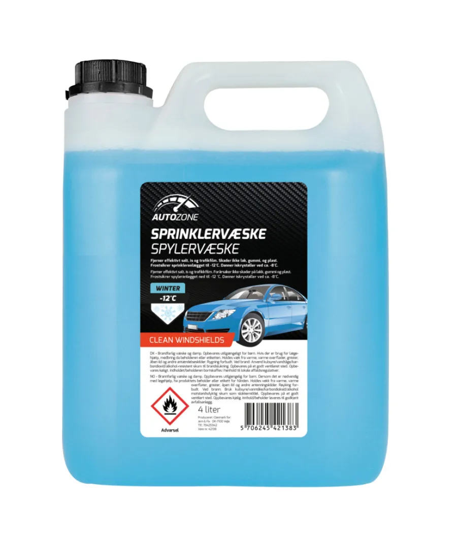AutoZone® Motorolie & Sprinklervæske|Sprinklervæske vinter 4 liter helårs -