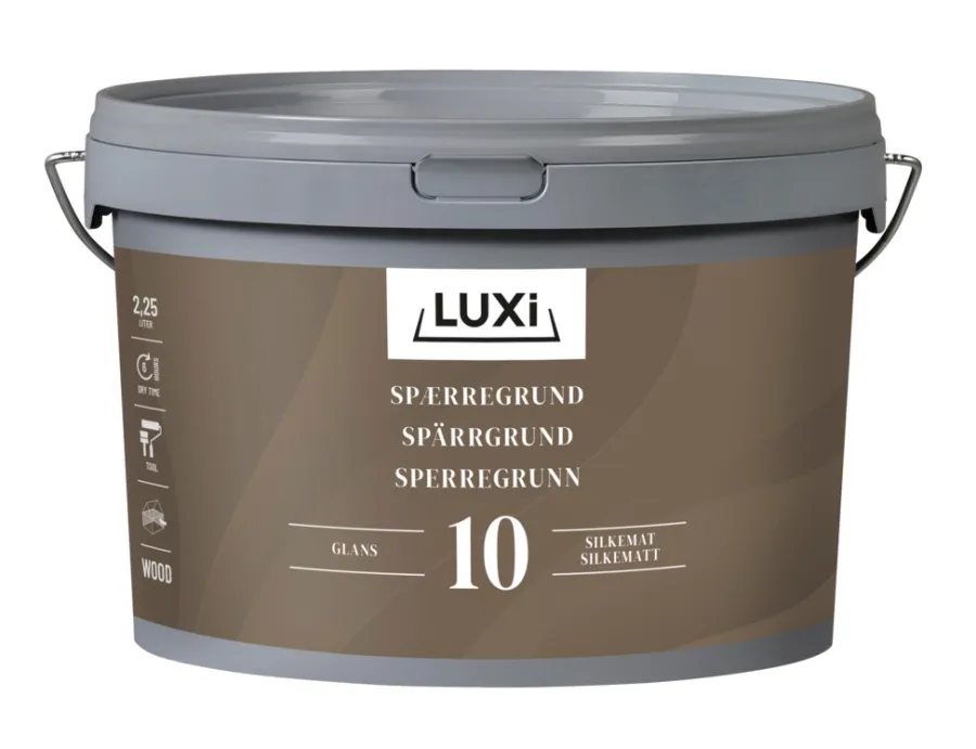 LUXI® Grunder|Spærregrunder til træ 2,25 liter - Hvid