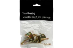 Stakit|Stakitbeslag gulcrom 4 stk.