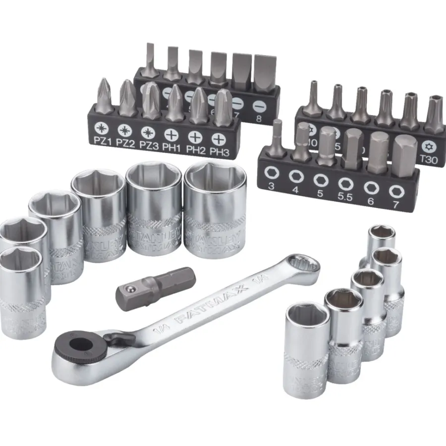 Stanley Bor & Bits|Fatmax bits-/toppesæt 37 dele
