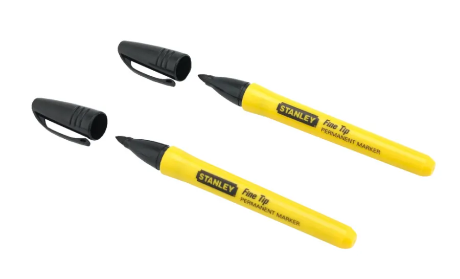 Stanley Flyttekasser & Tilbehør Til Flytning|Øvrigt Håndværktøj|permanent marker fine tip sort - 2-pk.