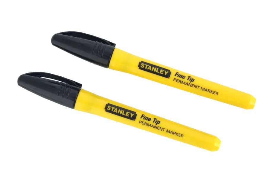 Stanley Flyttekasser & Tilbehør Til Flytning|Øvrigt Håndværktøj|permanent marker fine tip sort - 2-pk.