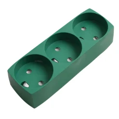 Elworks Stikdåser|3-Stikdåse Grøn -