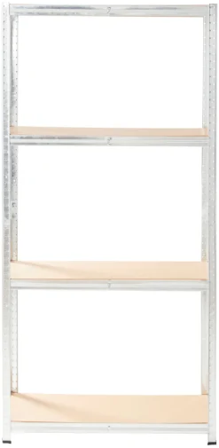 Arbejdsborde & Reoler|Stålreol galv. m/4 hylder - 90 x 190 x 40 cm