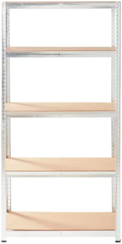 Arbejdsborde & Reoler|Stålreol galv. m/5 hylder - 90 x 180 x 45 cm
