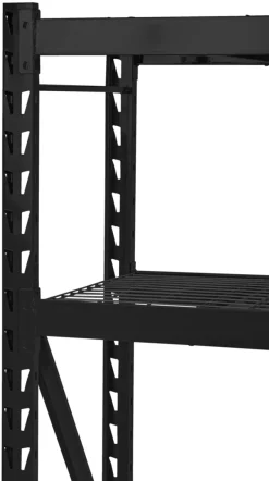 Probuilder Arbejdsborde & Reoler|Stålreol 4 hylder sort 196 x 183 x 61 cm - Mat sort