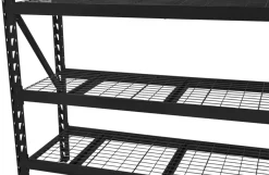 Probuilder Arbejdsborde & Reoler|Stålreol 4 hylder sort 196 x 183 x 61 cm - Mat sort
