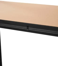 Arbejdsborde & Reoler|Stålreol sort m/4 hylder 90 x 190 x 40 cm
