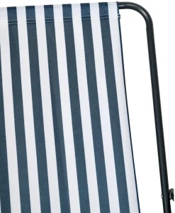 Sunlife® Sæsonafslutning|Havestole|Strandstol Albany i metal og polyester - Blå/hvid