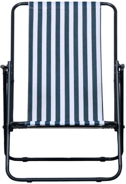 Sunlife® Sæsonafslutning|Havestole|Strandstol Albany i metal og polyester - Blå/hvid