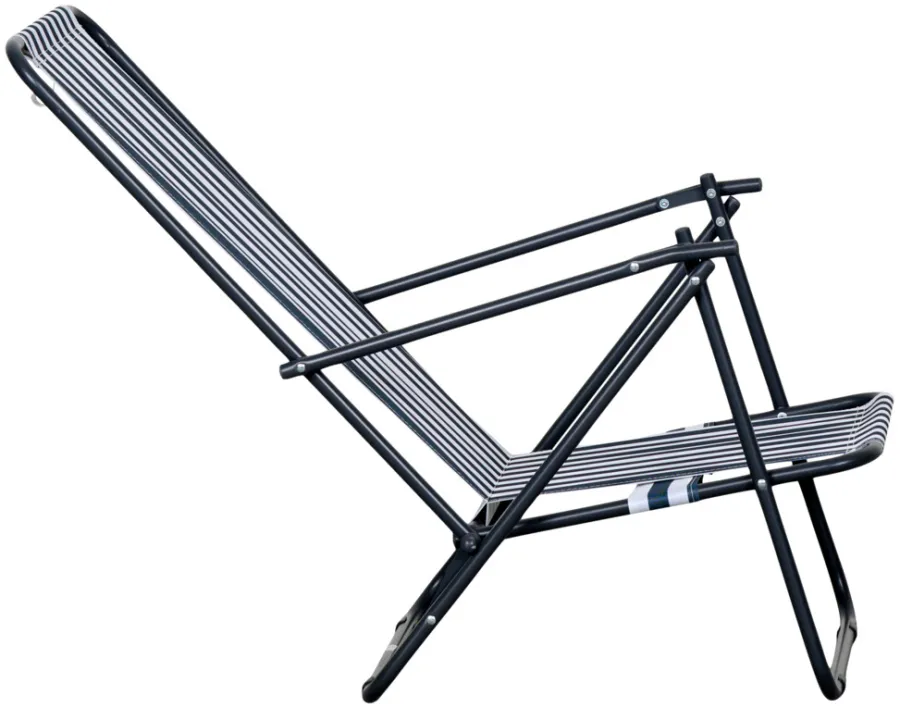 Sunlife® Sæsonafslutning|Havestole|Strandstol Albany i metal og polyester - Blå/hvid