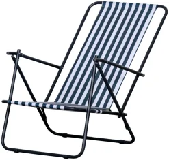 Sunlife® Sæsonafslutning|Havestole|Strandstol Albany i metal og polyester - Blå/hvid