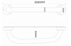 Tilbehør Til Badeværelset|Støttegreb 30 cm krom