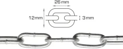 HOME it Kæder & Wirer|Svejst langleddet kæde 3 mm x 2 meter