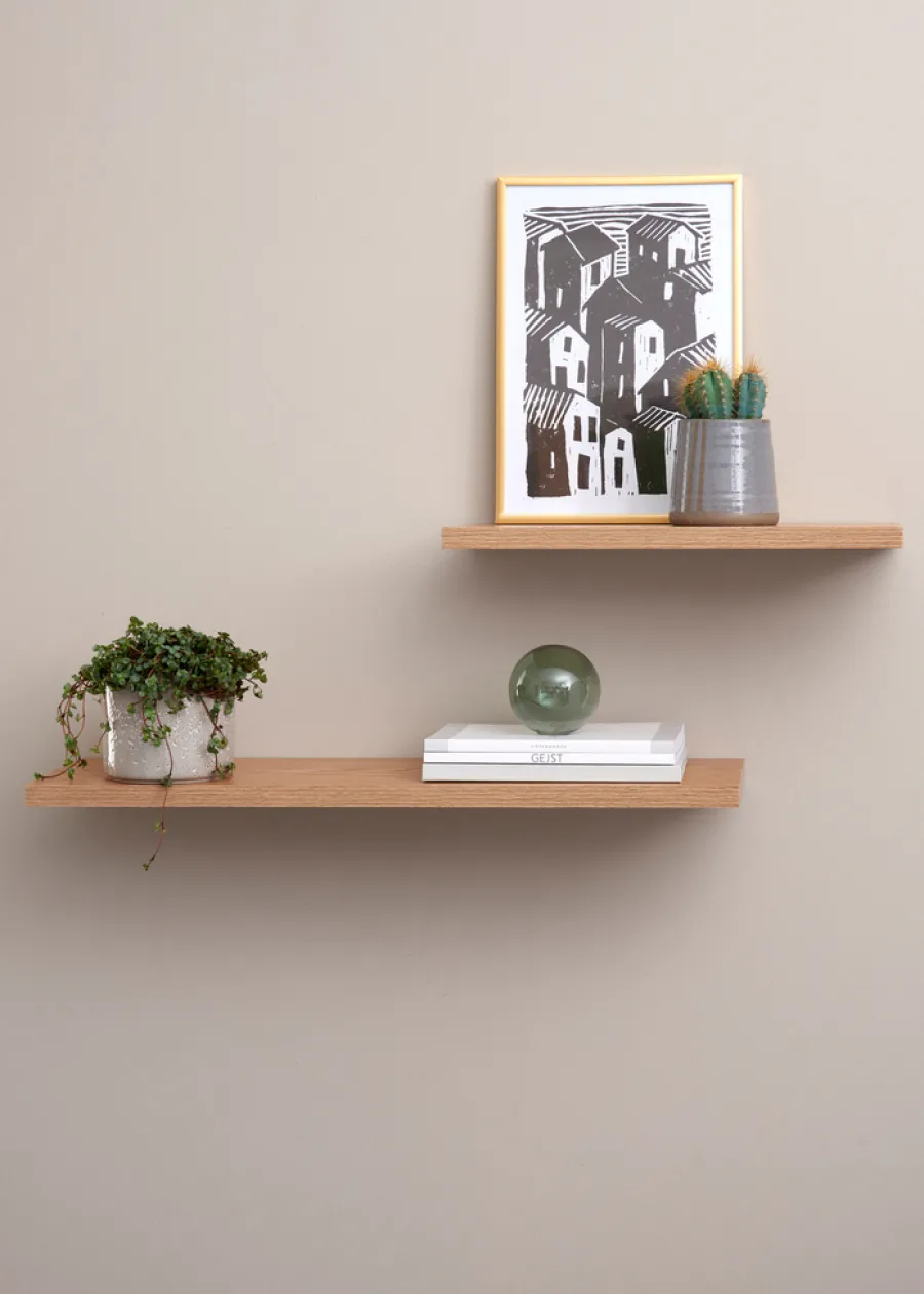 DAY Hylder|Svævehylde MDF folie 38 x 20 cm - Træ