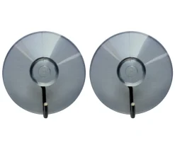 TARGET® Knager & Knagerækker|sugekopkrog transparent/krom 2 stk.