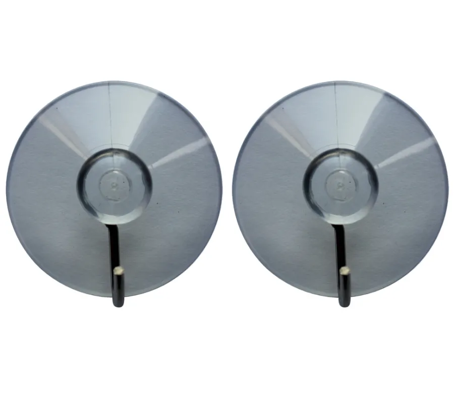 TARGET® Knager & Knagerækker|sugekopkrog transparent/krom 2 stk.