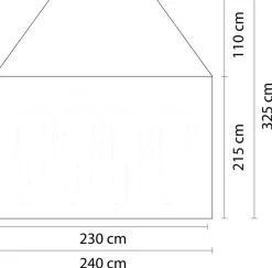 Sunlife® Sæsonafslutning|Telte & Campingmøbler|Telt til 4 personer Barcelona 240 x 325 cm -