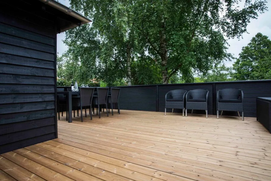 Terrassebrædder|Terrassebrædder R3 termofyr 25 x 115 mm x 3,6 meter