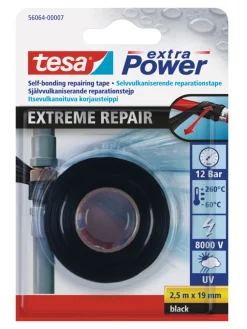 tesa® Tape|Extreme Repair reparationstape 19 mm x 2,5 meter Sort