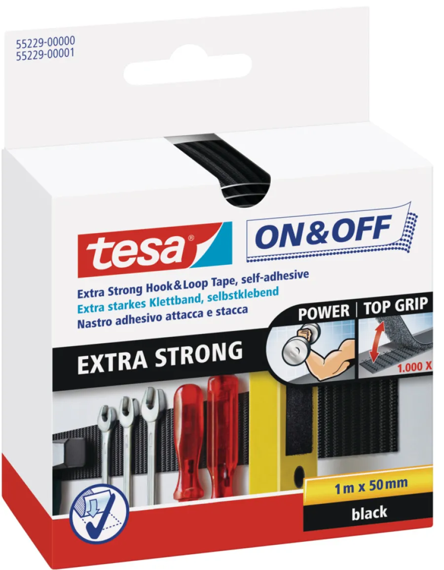 tesa® Tape|On & Off Ekstra Stærk burretape 1 meter