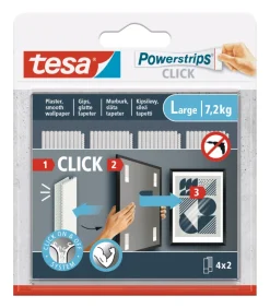 tesa® Klæbesøm|Powerstrips Click Small 4 par