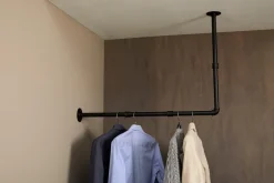 Tøjstativer & Garderobeindretning|Tøjstativ til væg/loft Ø25 mm sort