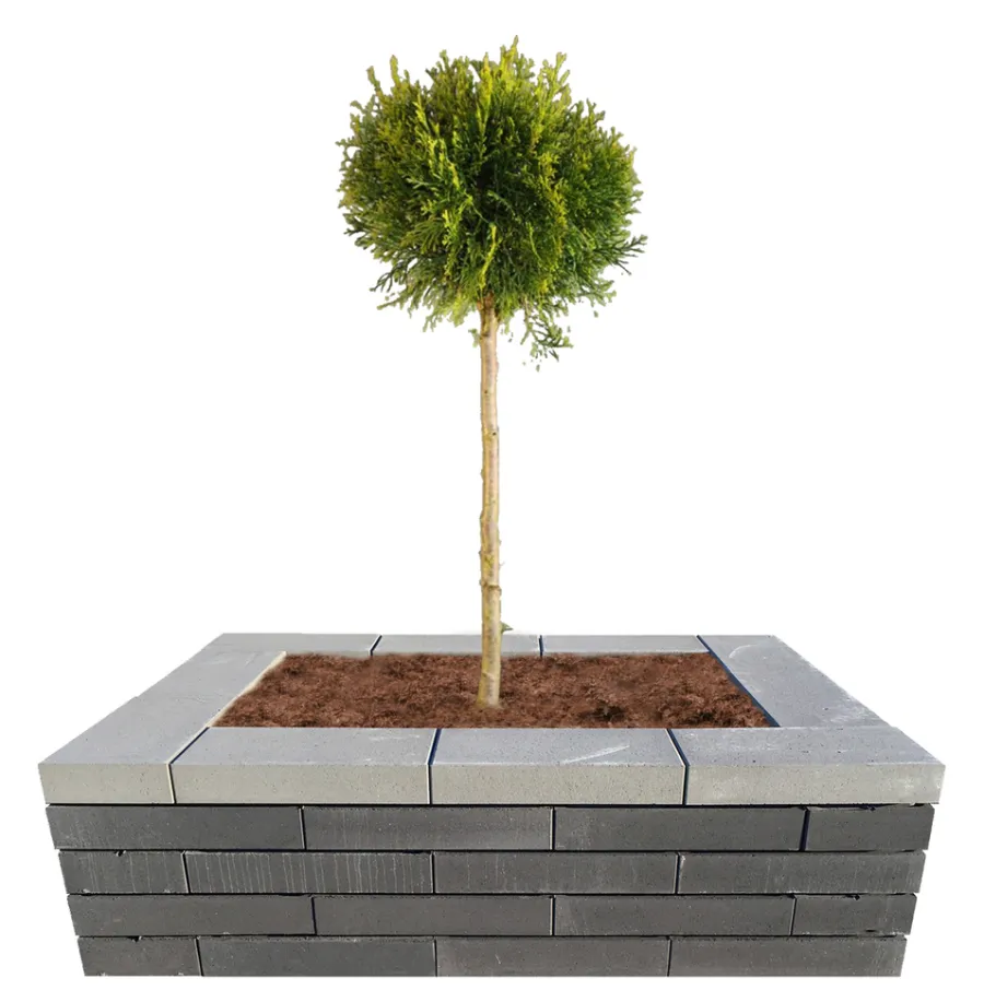 Betongruppen RBR Læ- & Støttemure|Topplade Nordic Wall koks
