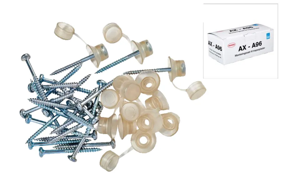Rodena Tagplader|Topskrue monteringssæt A96 100 stk. 4 x 45 mm