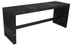Sunlife® Sæsonafslutning|Havebænke|Trallebænk Atlanta sort 110 x 32,5 cm -