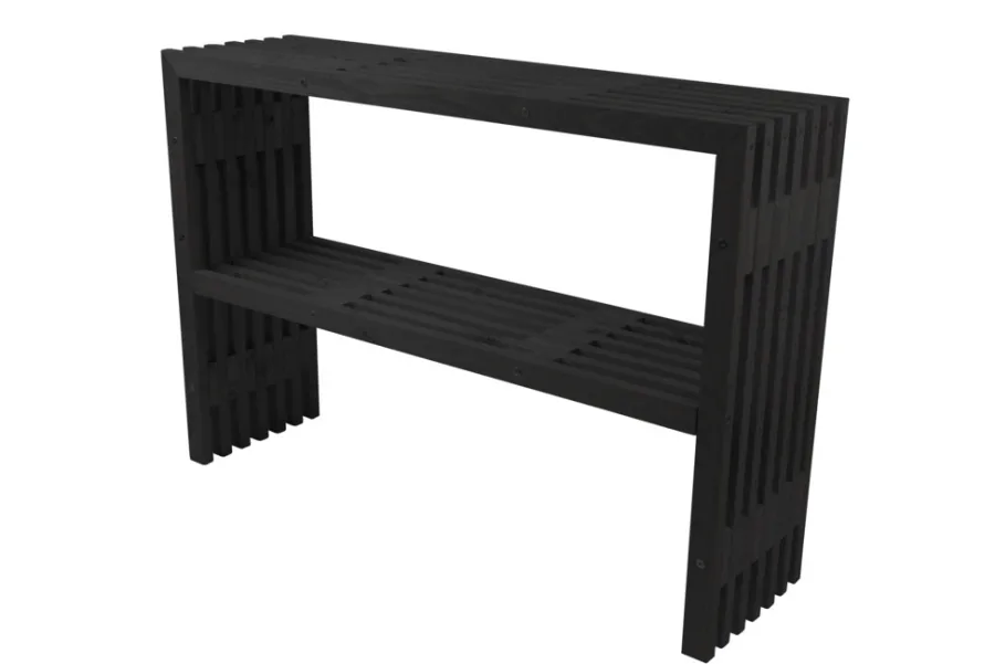 Planteborde & Højbede|Øvrige Havemøbler|Tralle plantebord 115 x 32 x 80 cm Sort