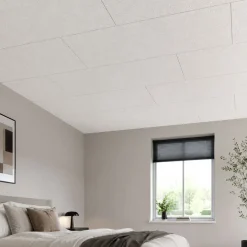 Loftbeklædning|Træbeton K5 hvid 600 x 1200 mm Hvid (akrylmaling. RAL 9010)