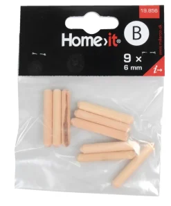 HOME it Dyvler & Plugs|Trædyvler Ø6 x 40 mm 9 stk.