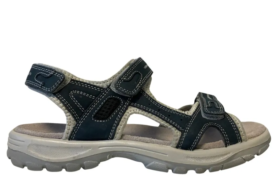 Træsko & Fodtøj|Trekkingsandaler dame læder str. 38 Denimfarvet