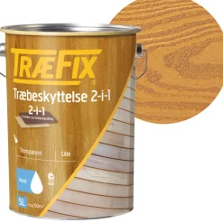 TræFix® Træbeskyttelse|pine træbeskyttelse 2-i-1 5 liter Pine (transparent)