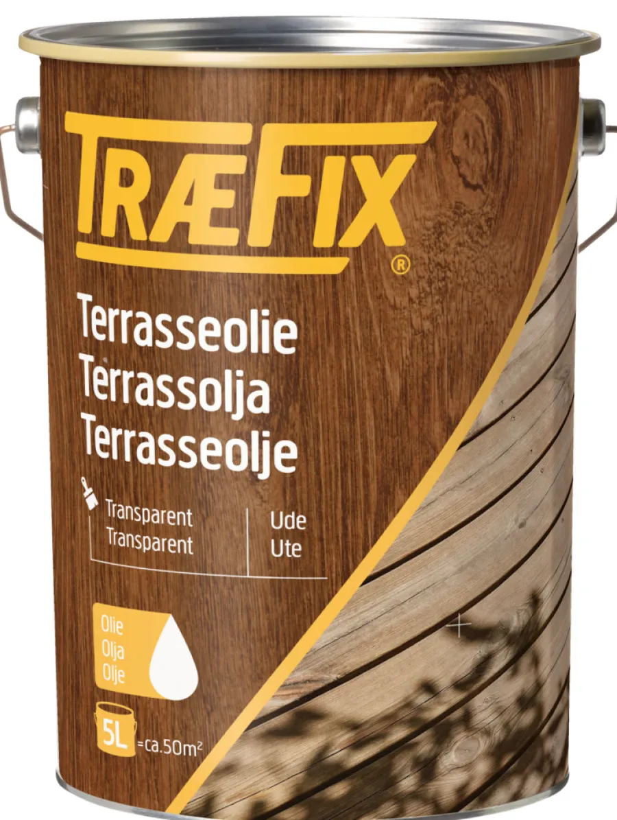 TræFix® Træolie|terrasseolie transparent 5 liter Klar