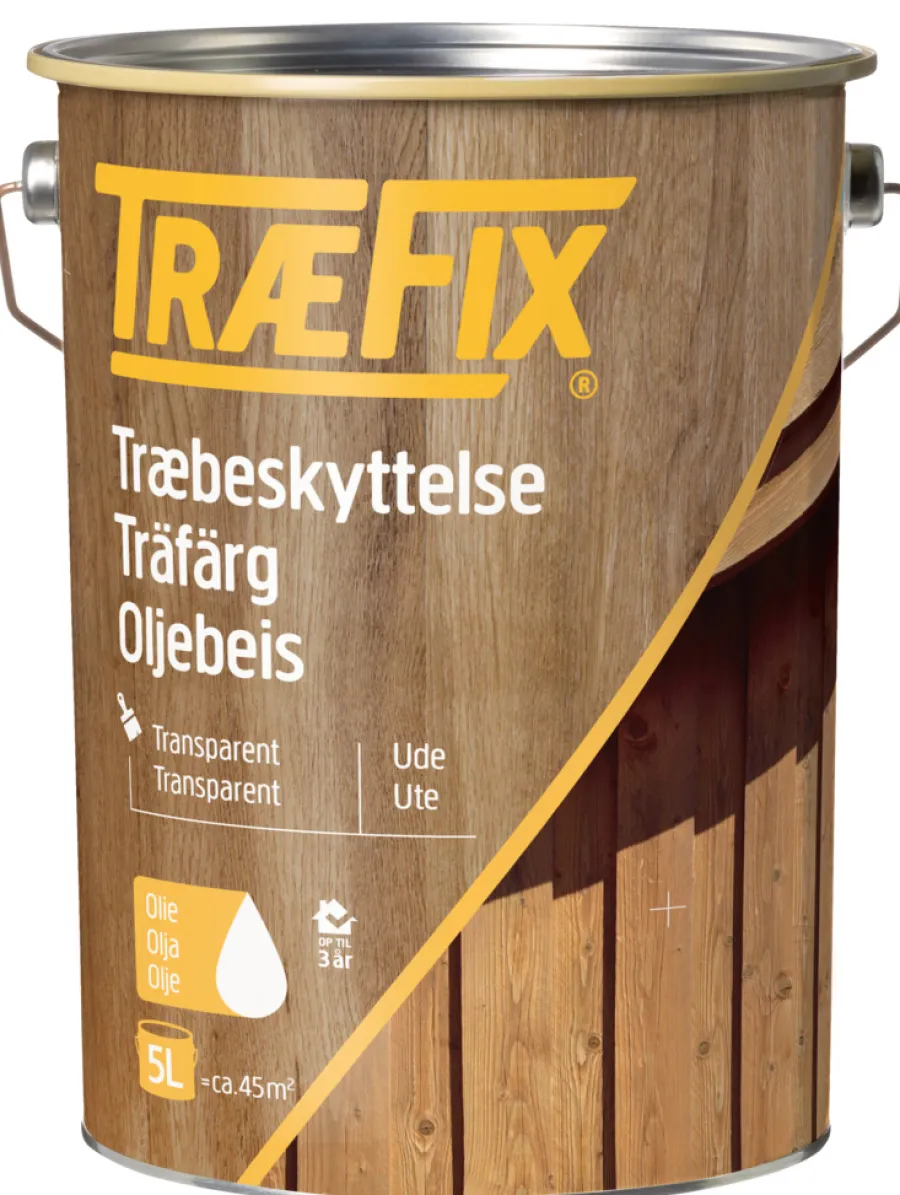 TræFix® Træbeskyttelse|træbeskyttelse transparent sort 5 l Sort (svarende til NCS S 9000-N og RAL 9005)