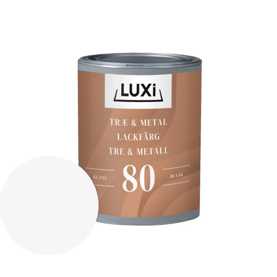 LUXI® Træ- & Metalmaling|Træ & Metal 80 0,75 liter - Hvid